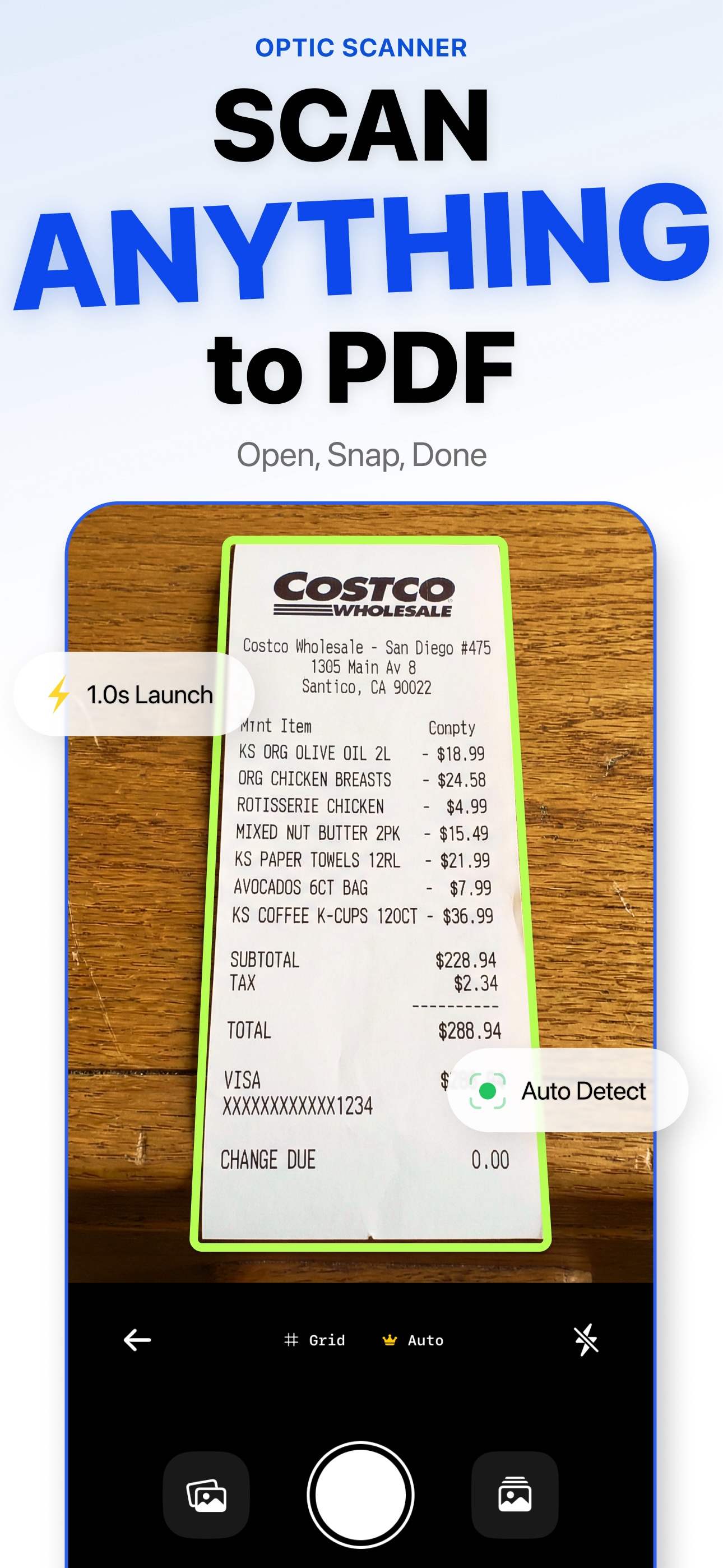 Optic capture screen